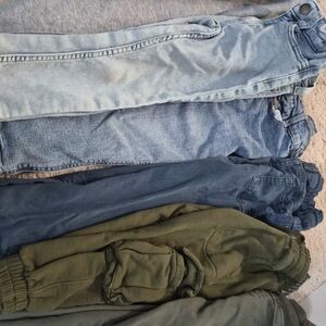 Assorted Denim and Olive Pants Collection